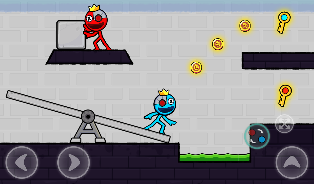 Red Blue Stick: Rainbow Master - عکس بازی موبایلی اندروید