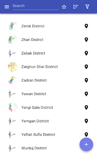 Districts in Afghanistan - Image screenshot of android app
