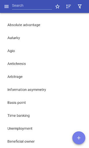 Economic terms - عکس برنامه موبایلی اندروید