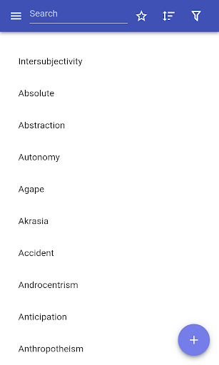 Philosophical terms - Image screenshot of android app