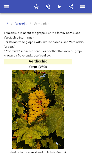 Grape varieties - Image screenshot of android app