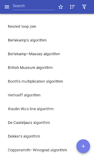 Algorithms - Image screenshot of android app