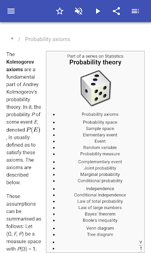 Probability theory - Image screenshot of android app