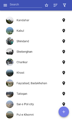 Cities in Afghanistan - Image screenshot of android app