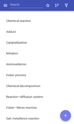 Chemical reactions - Image screenshot of android app