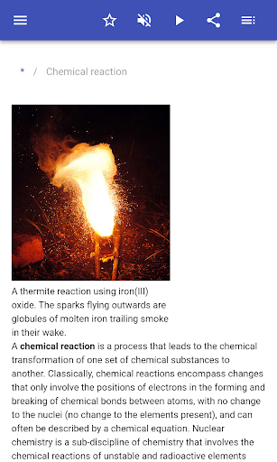 Chemical reactions - Image screenshot of android app