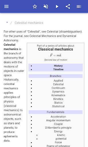 Classical mechanics - Image screenshot of android app