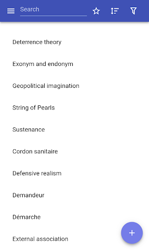 Political science terminology - Image screenshot of android app