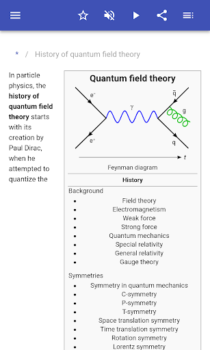 Quantum field theory - Image screenshot of android app
