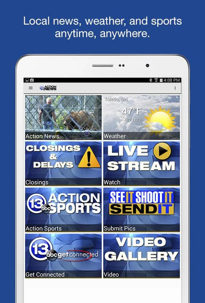 ۱۳ Action News - عکس برنامه موبایلی اندروید