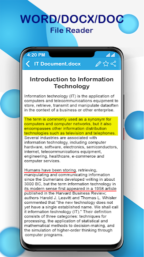 All Document Reader: PDF, DOC - عکس برنامه موبایلی اندروید