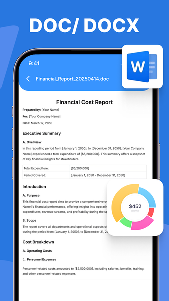 Document Reader - PDF Viewer - عکس برنامه موبایلی اندروید