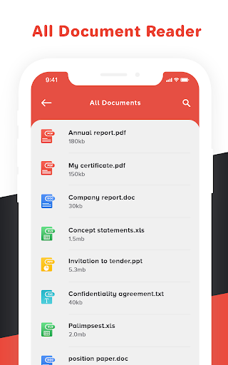 Document Reader - Word, PDF, XLXS, PPT, Txt Files - عکس برنامه موبایلی اندروید