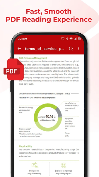 PDF Reader - Document Reader - عکس برنامه موبایلی اندروید