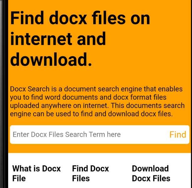 Docx Files - Search & Download - عکس برنامه موبایلی اندروید