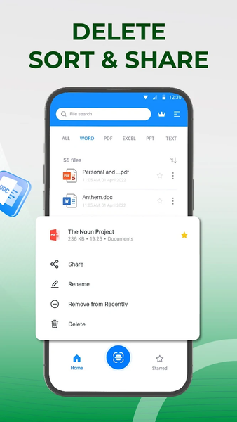 Docx Office: All Files Viewer - عکس برنامه موبایلی اندروید