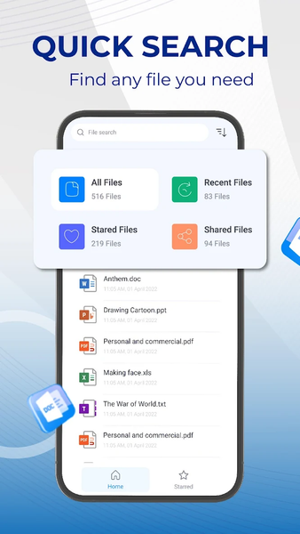 Docx Office: All Files Viewer - عکس برنامه موبایلی اندروید
