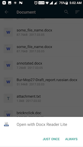 Docx Reader - Image screenshot of android app
