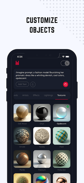 IMI: Midjourney Prompt Builder - Image screenshot of android app
