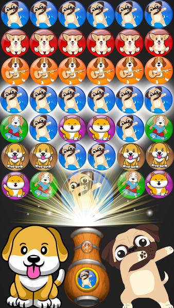 Dog Bubble Shooter - Gameplay image of android game