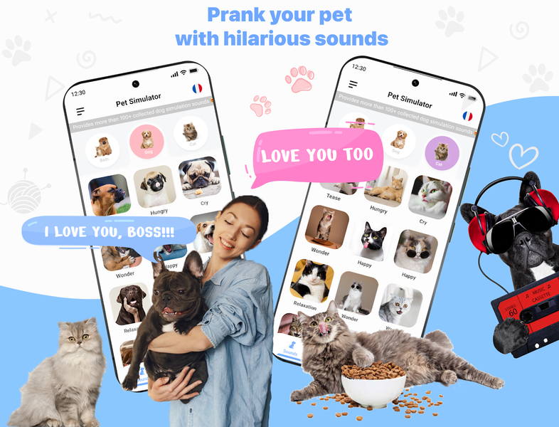 Dog & Cat Translator Prank - عکس برنامه موبایلی اندروید