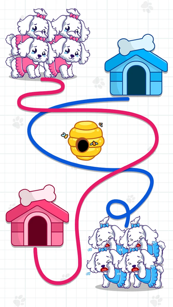 Dog Rush: Draw Puzzle - Gameplay image of android game