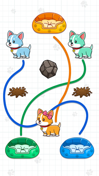 Dog Rush: Draw Puzzle - Gameplay image of android game