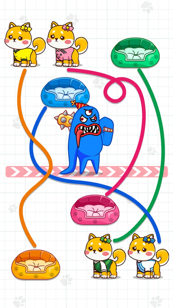 Dog Rush: Draw Puzzle - Gameplay image of android game