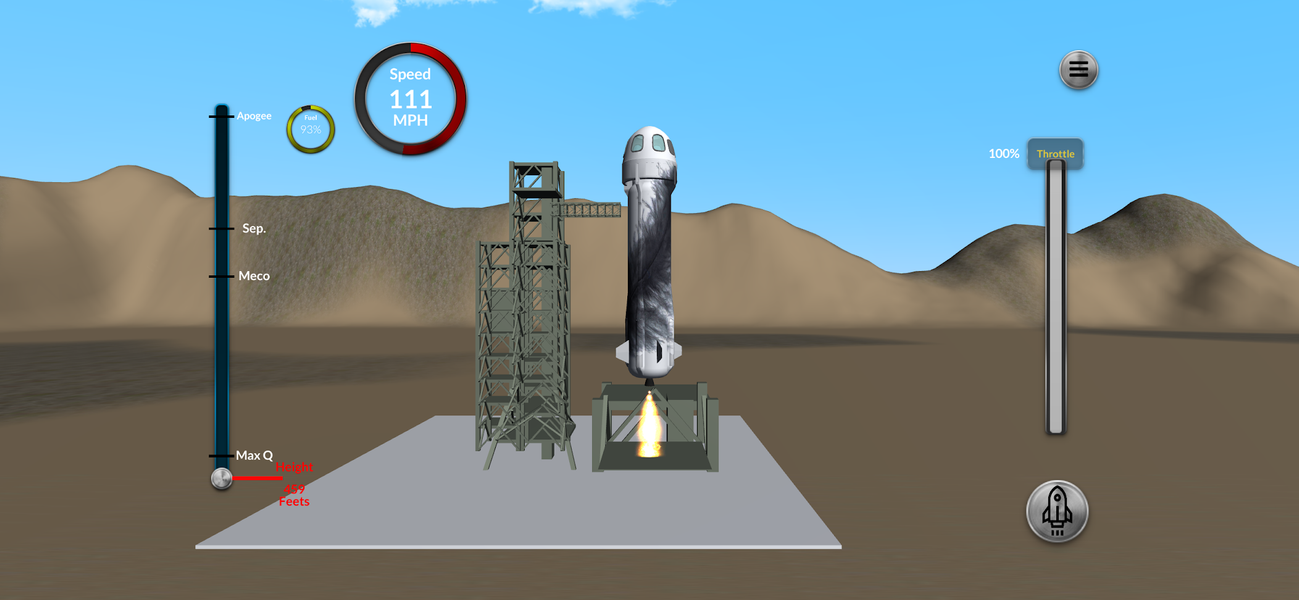 Space Blue Launch Rocket - عکس بازی موبایلی اندروید