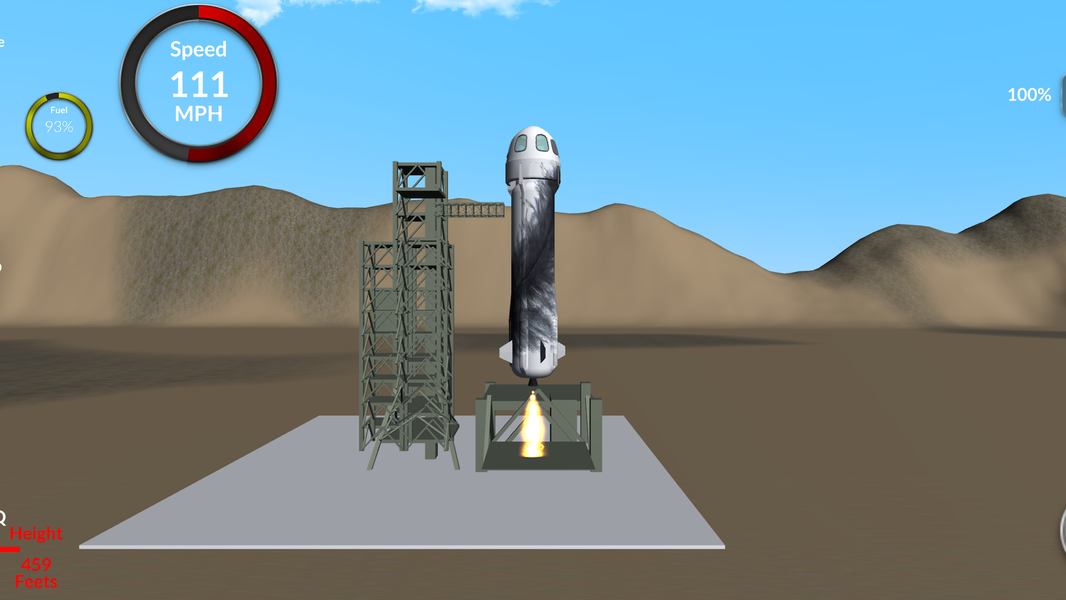 Space Blue Launch Rocket - عکس بازی موبایلی اندروید