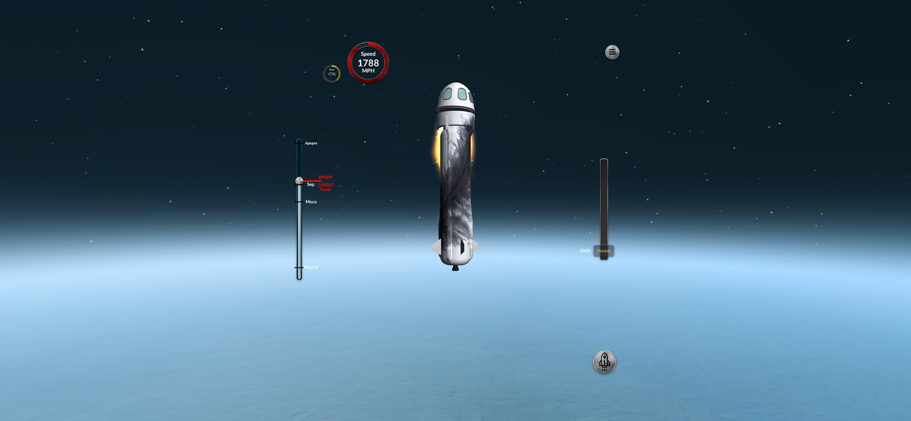 Space Blue Launch Rocket - عکس بازی موبایلی اندروید