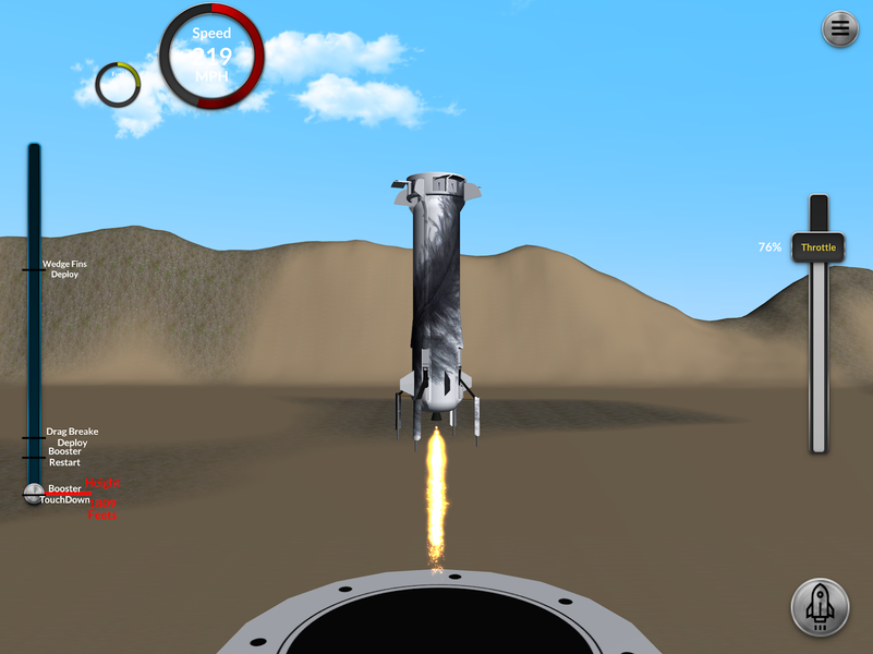 Space Blue Launch Rocket - عکس بازی موبایلی اندروید