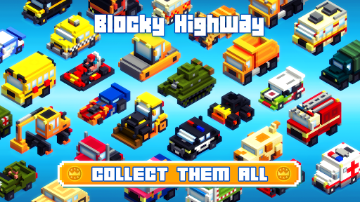 Blocky Highway: Traffic Racing - Gameplay image of android game
