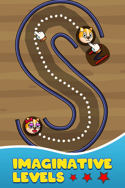 Connect Love Doge: Draw Puzzle - Gameplay image of android game