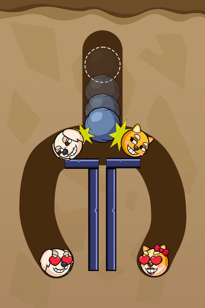 Connect Love Doge: Draw Puzzle - Gameplay image of android game