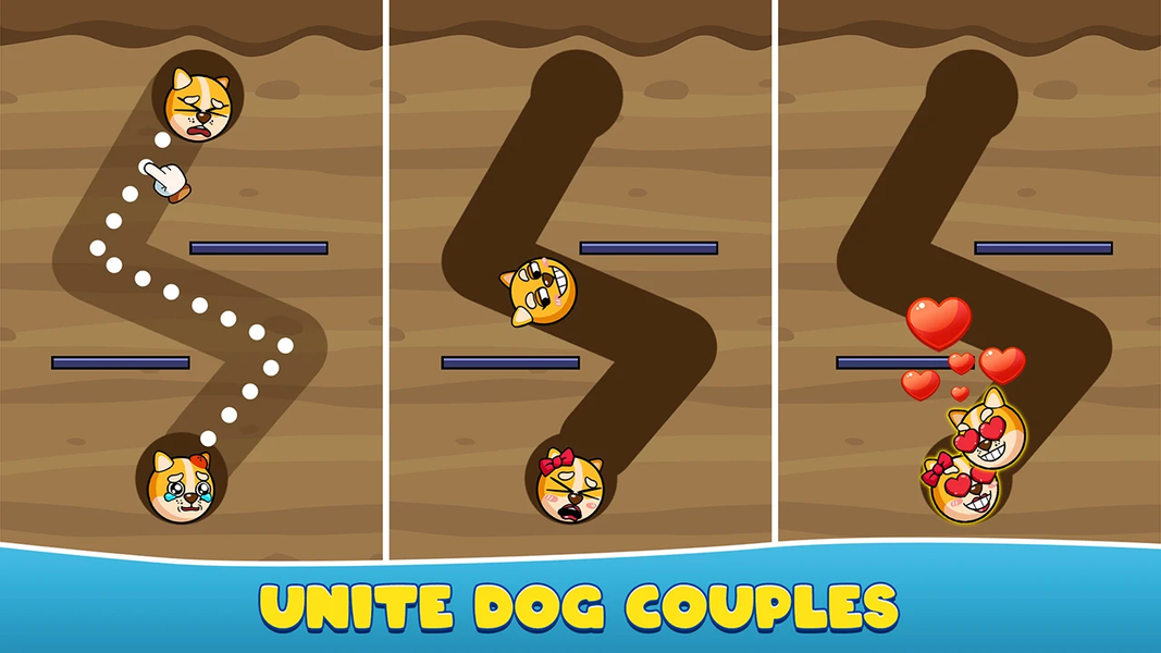 Connect Love Doge: Draw Puzzle - Gameplay image of android game