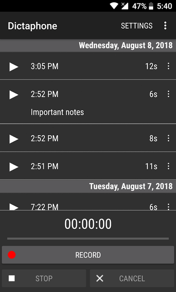 Dictaphone - Audio Recorder - عکس برنامه موبایلی اندروید