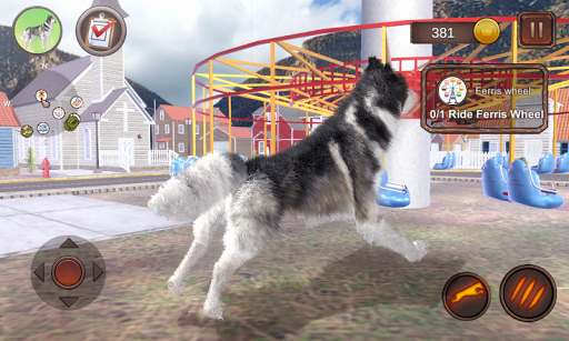 simulation husky dog