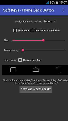 Soft Keys - Home Back Button - Image screenshot of android app