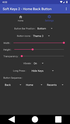 Soft Keys ۲ - Home Back Button - عکس برنامه موبایلی اندروید