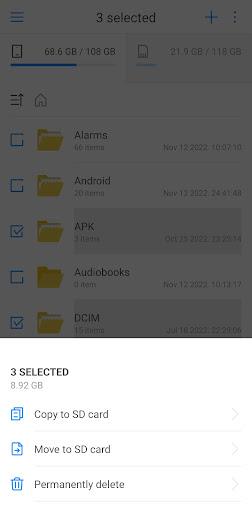 Move Files To SD Card - Image screenshot of android app