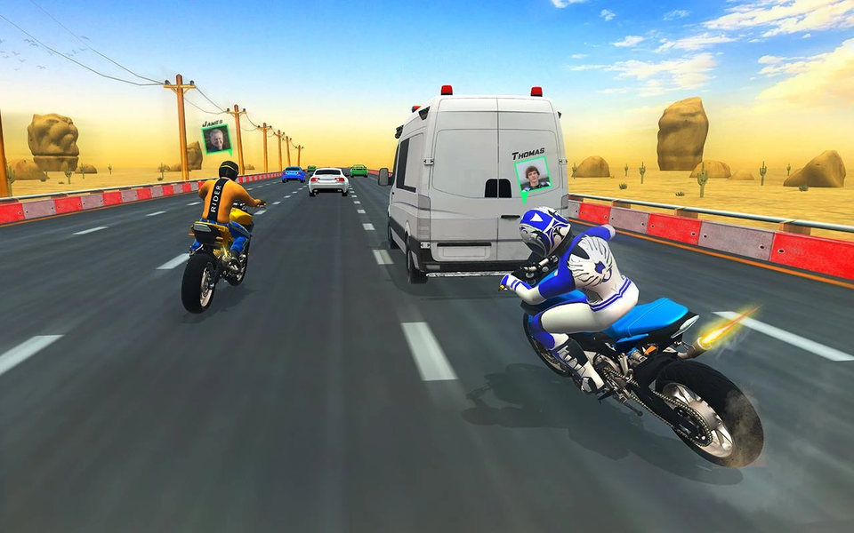 Bike rider highway racer ۳d- N - عکس بازی موبایلی اندروید