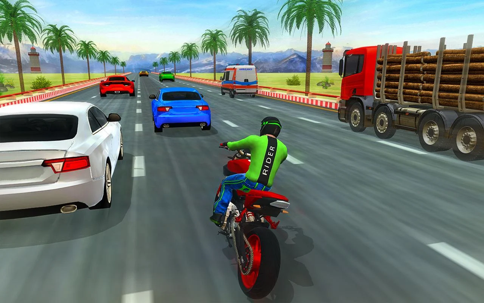 Bike rider highway racer 3d- N - Gameplay image of android game