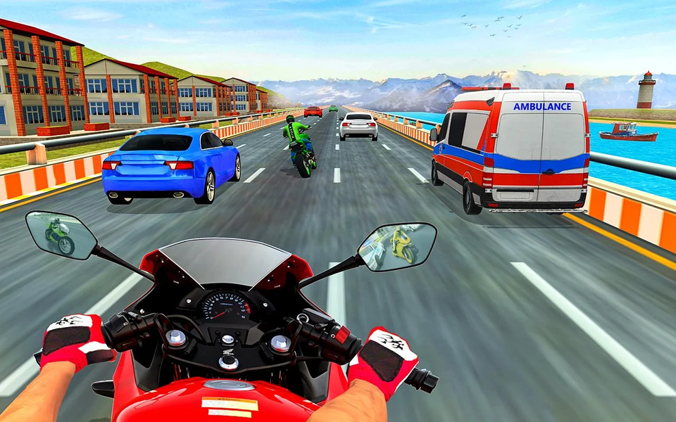 Bike rider highway racer ۳d- N - عکس بازی موبایلی اندروید