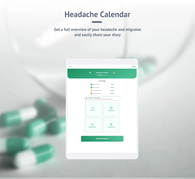 Headache Calendar - عکس برنامه موبایلی اندروید