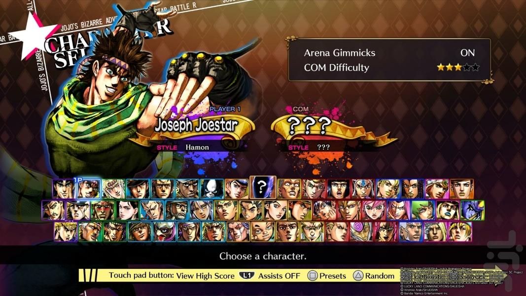 ماجراجویی جوجو(نبرد ستارگان)غیر رسمی - Gameplay image of android game