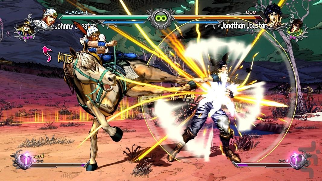 ماجراجویی جوجو(نبرد ستارگان)غیر رسمی - Gameplay image of android game