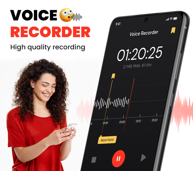 Voice Recorder - عکس برنامه موبایلی اندروید