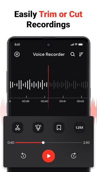 Voice Recorder - عکس برنامه موبایلی اندروید