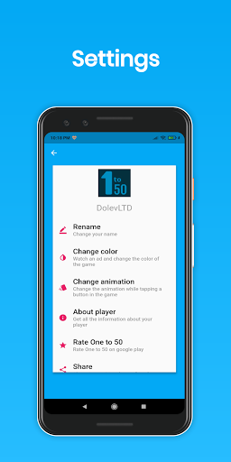 One to ۵۰ - عکس برنامه موبایلی اندروید